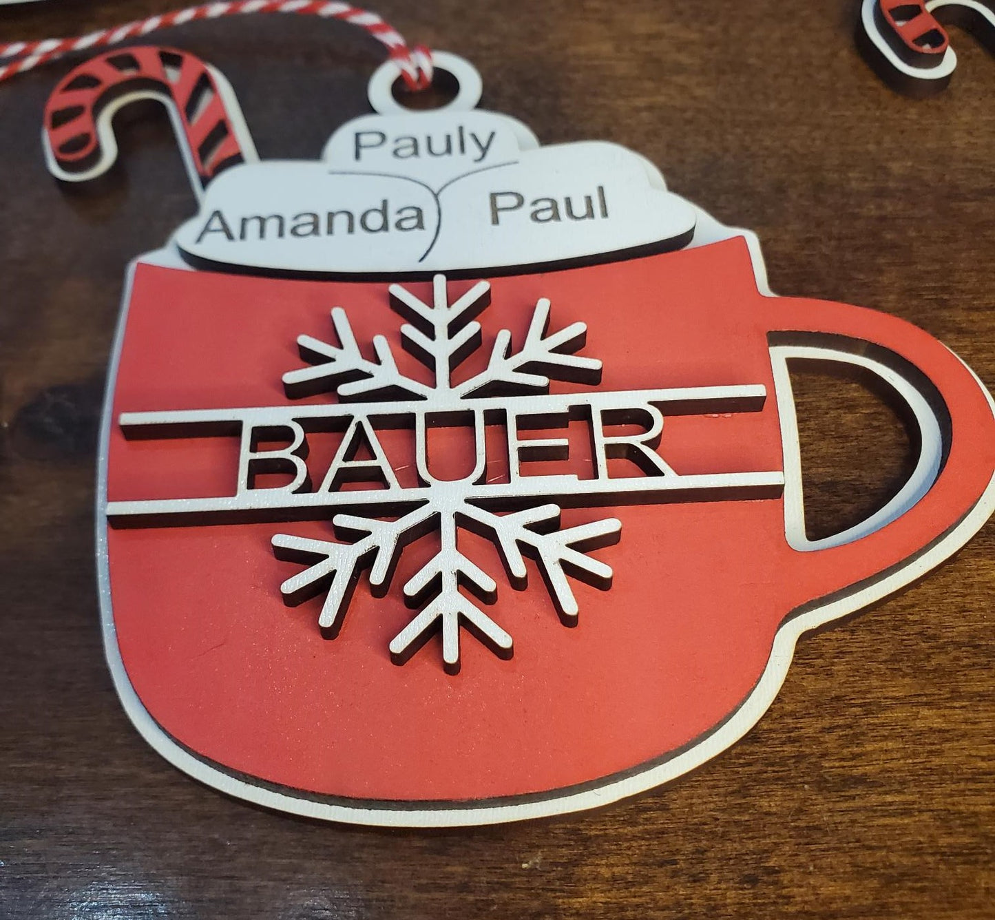Personalized Family Hot Cocoa Mug Christmas Ornament