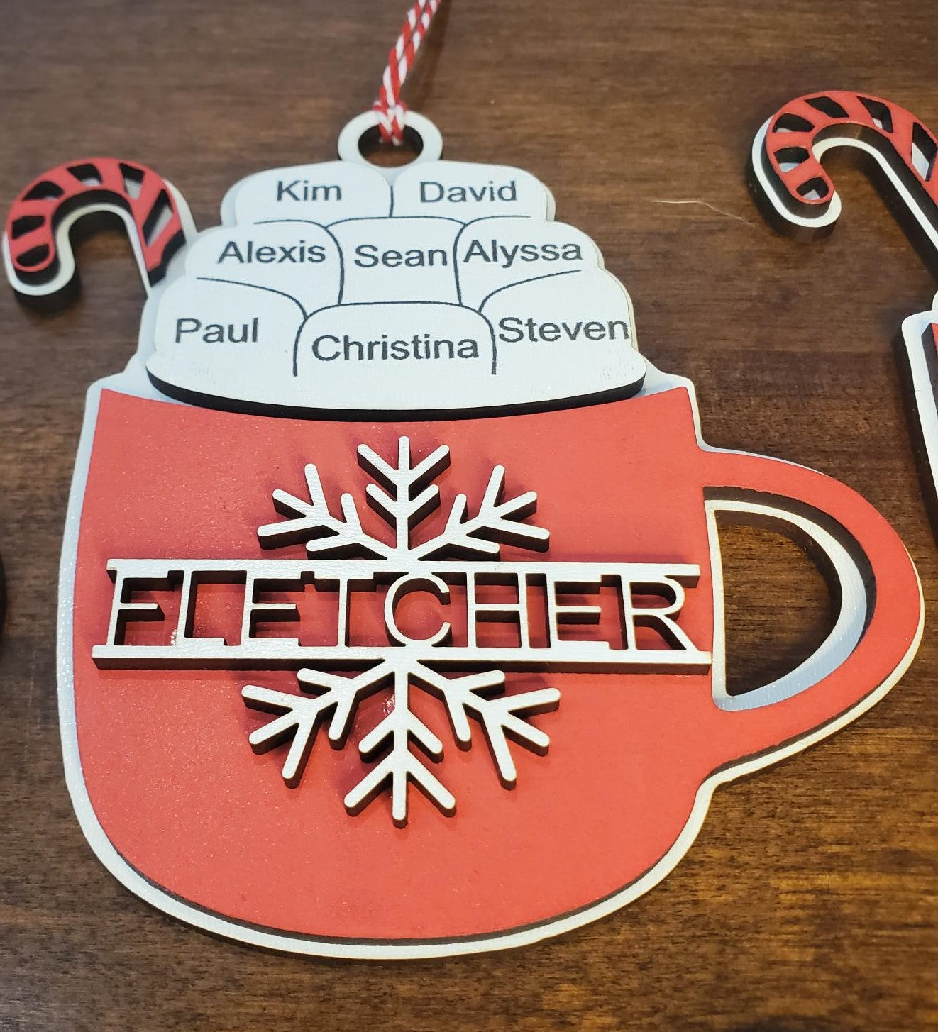 Personalized Family Hot Cocoa Mug Christmas Ornament