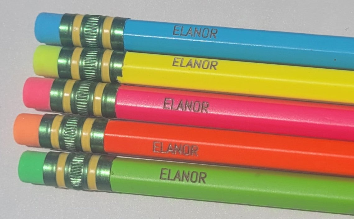 5 pack Personalized Ticonderoga Pencils