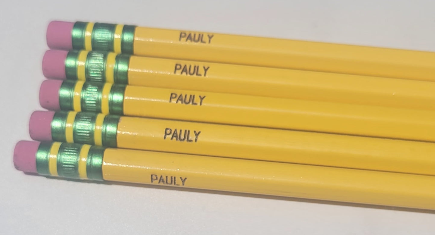5 pack Personalized Ticonderoga Pencils