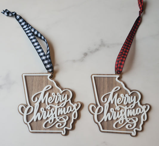 Georgia - Merry Christmas Ornament