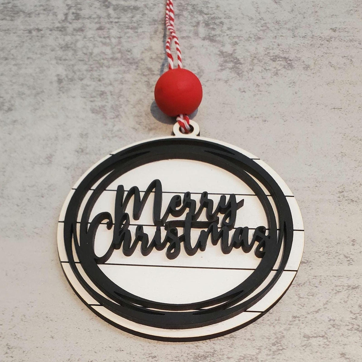 Farmhouse Merry Christmas Ornaments