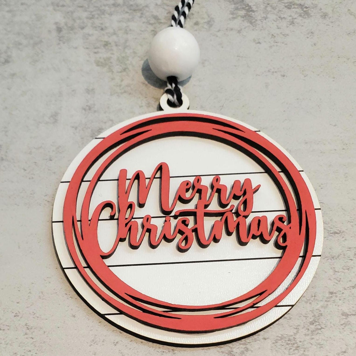 Farmhouse Merry Christmas Ornaments